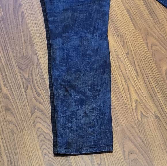 Tru Luxe Women’s Jeans Size 30/10 Blue Black Two-Tone Floral Stretch Denim B17 - Picture 8 of 12